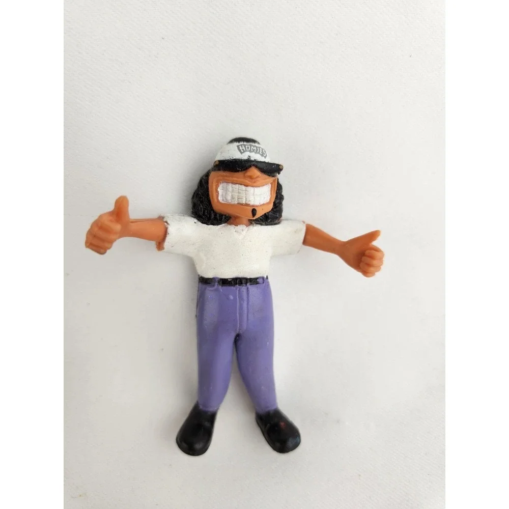 HOMIES BENDABLE FIGURE SMILEY RETIRED 2001‎ RARE RUBBER STYLE 3